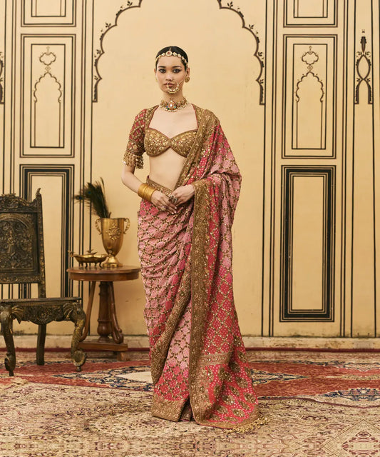 Gulrukh Ombr? Saree Set