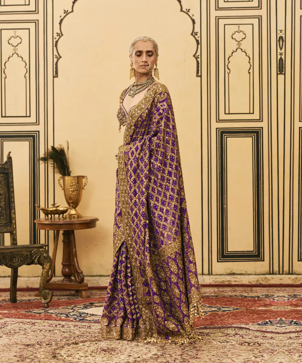 Banafsha Ombr? Saree Set