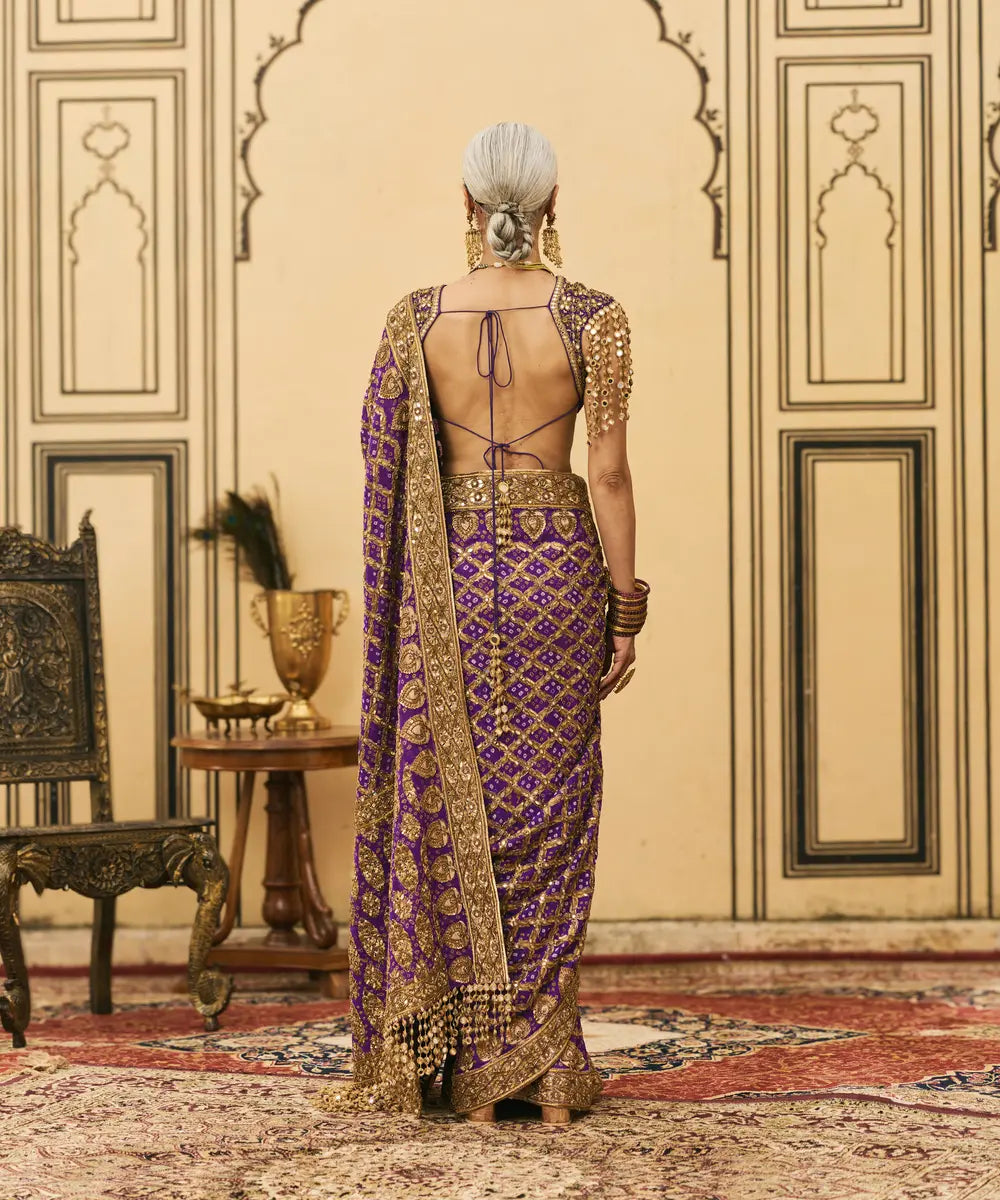Banafsha Ombr? Saree Set