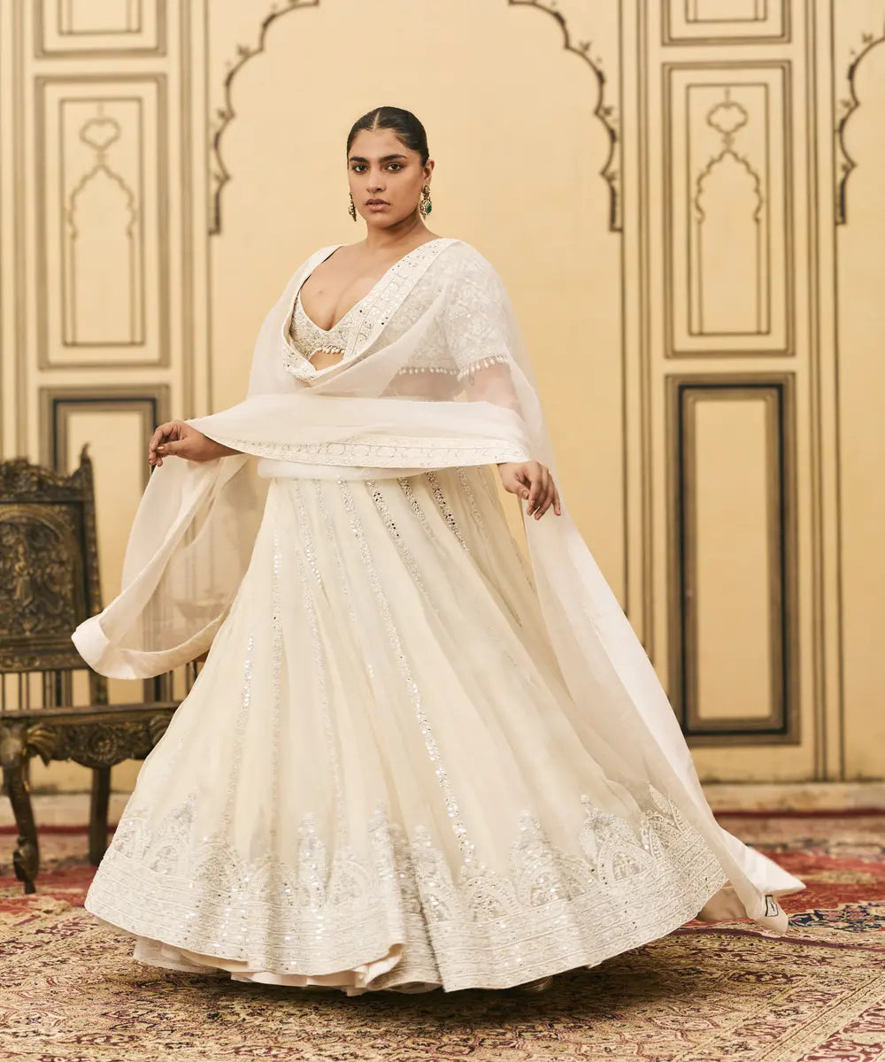 Haathidant Organza Lehenga Set
