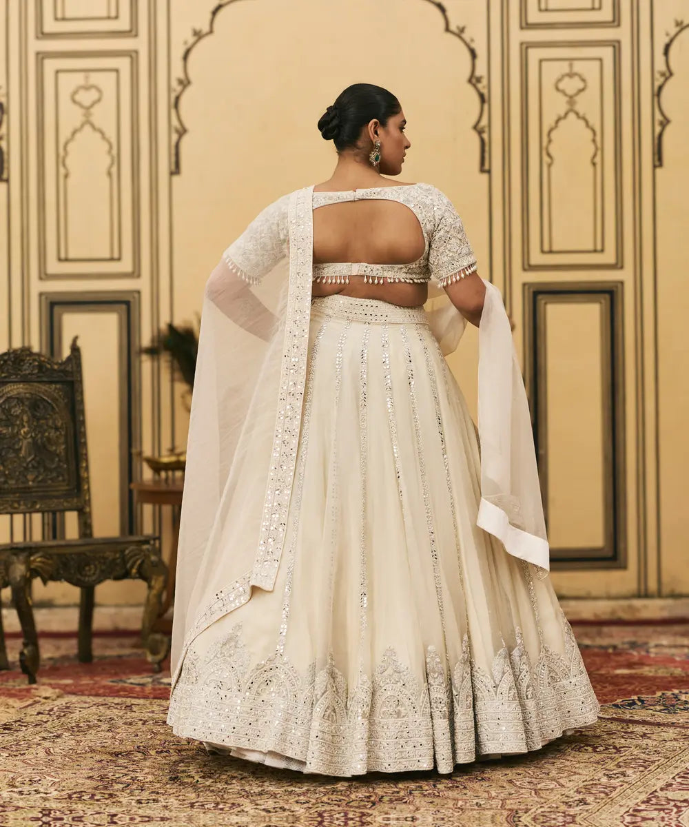 Haathidant Organza Lehenga Set