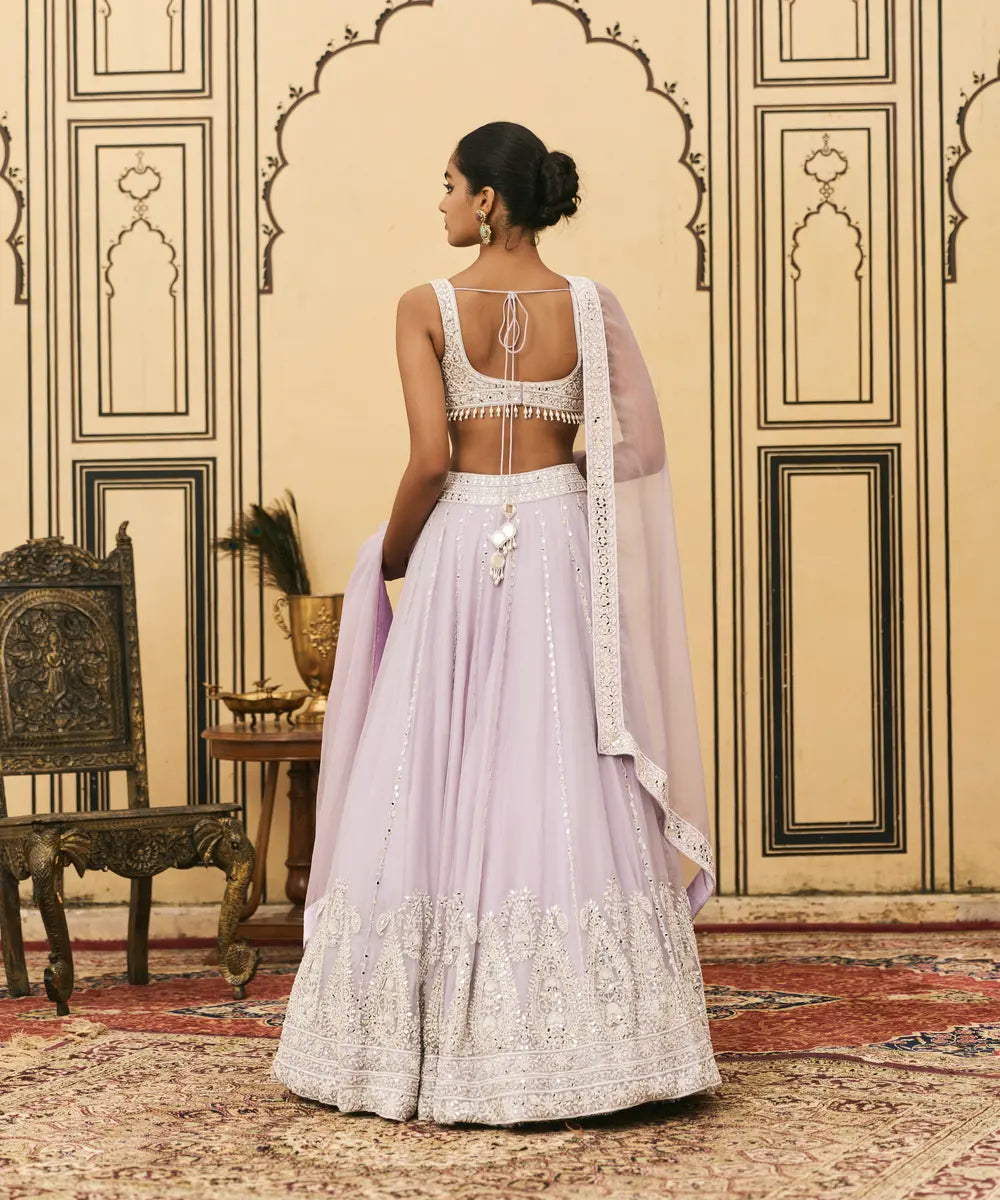Baingani Organza Lehenga Set