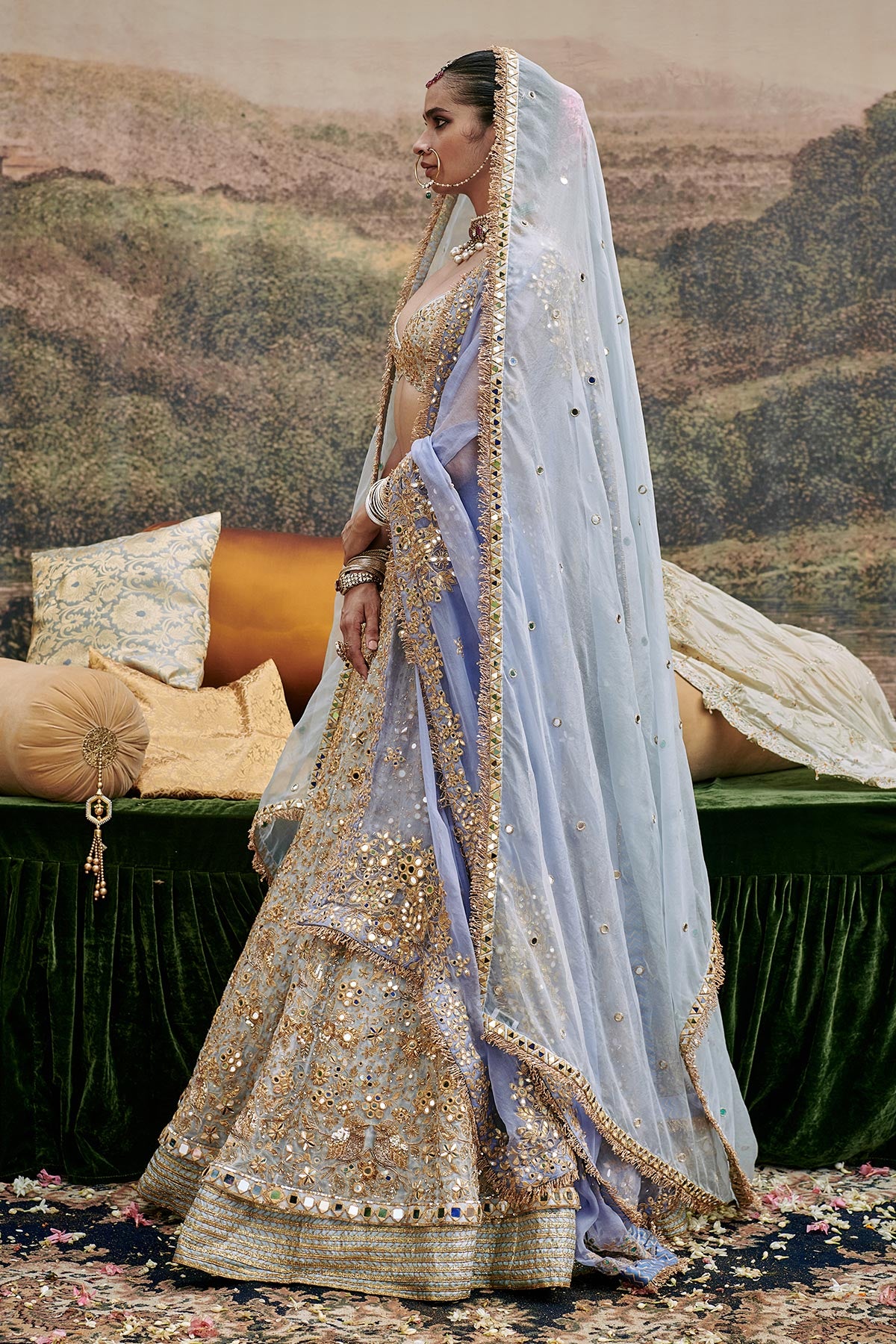 Khwab Sitara Lehenga and Veil