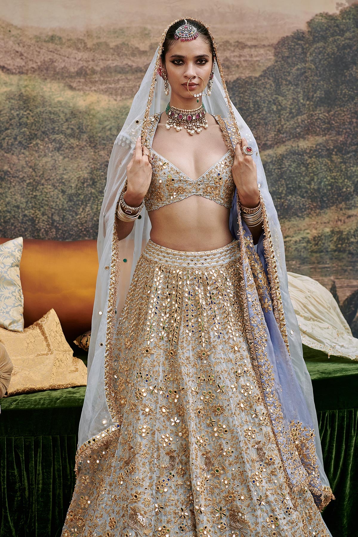 Khwab Sitara Lehenga and Veil