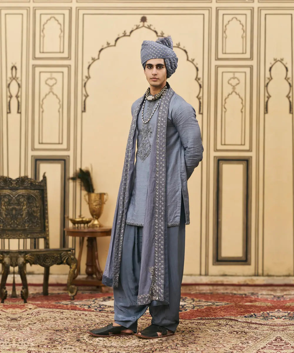 Sheeshai Tussar Silk Kurta Set