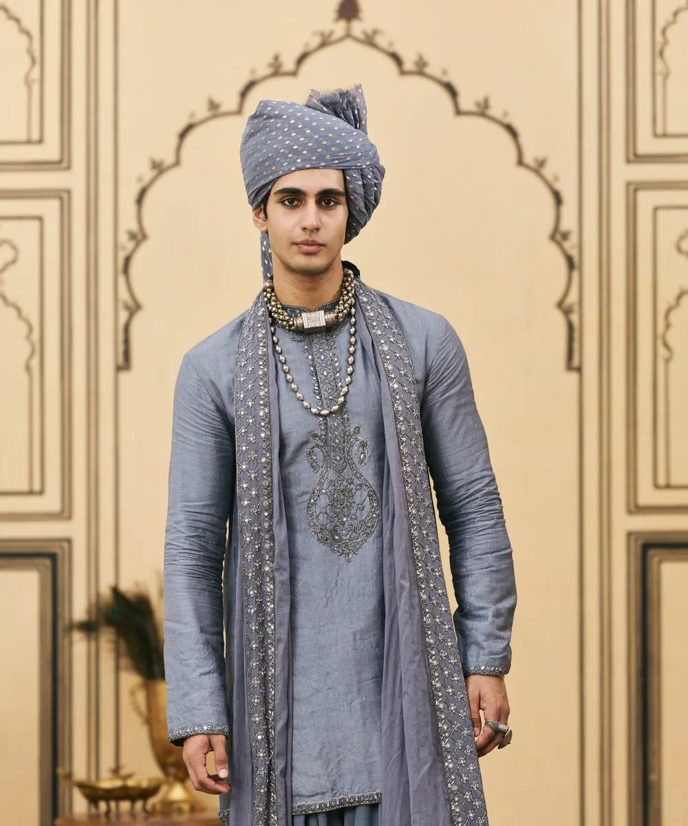 Sheeshai Tussar Silk Kurta Set