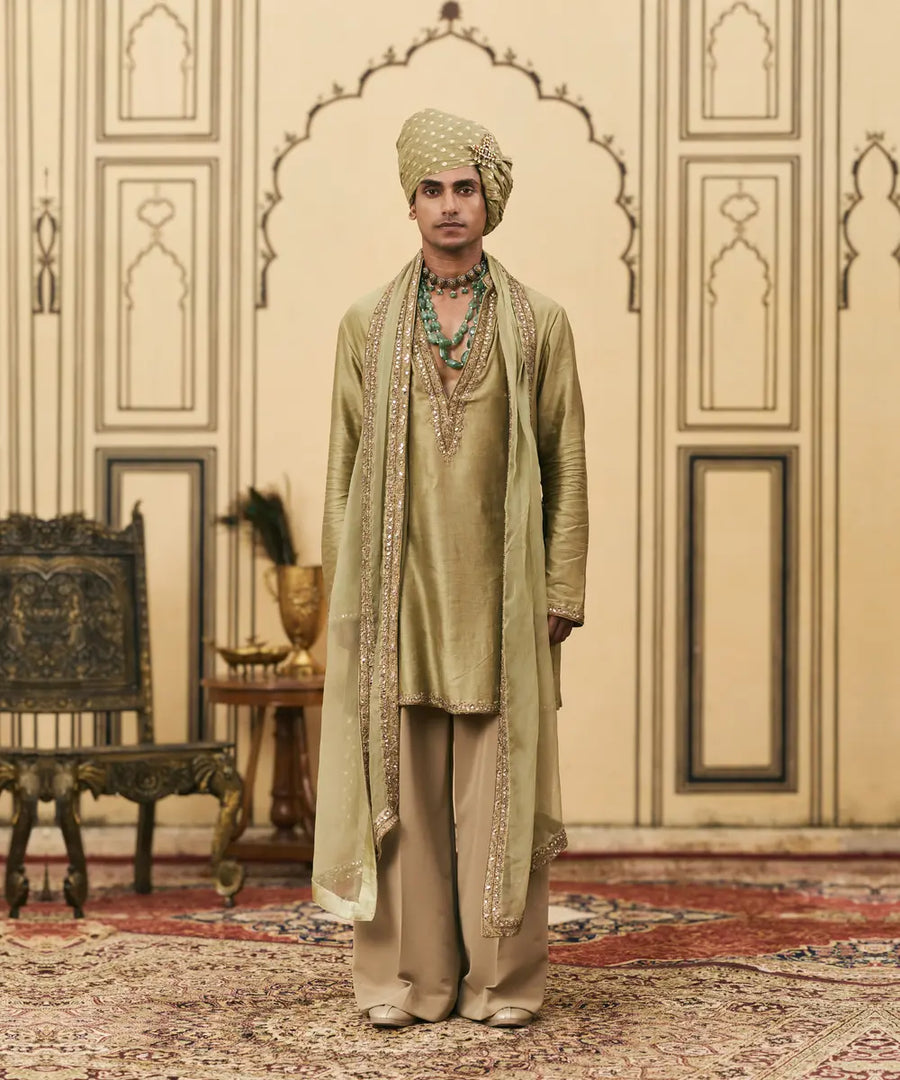 Zaitooni Chanderi Kurta Set