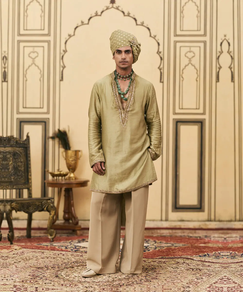 Zaitooni Chanderi Kurta Set