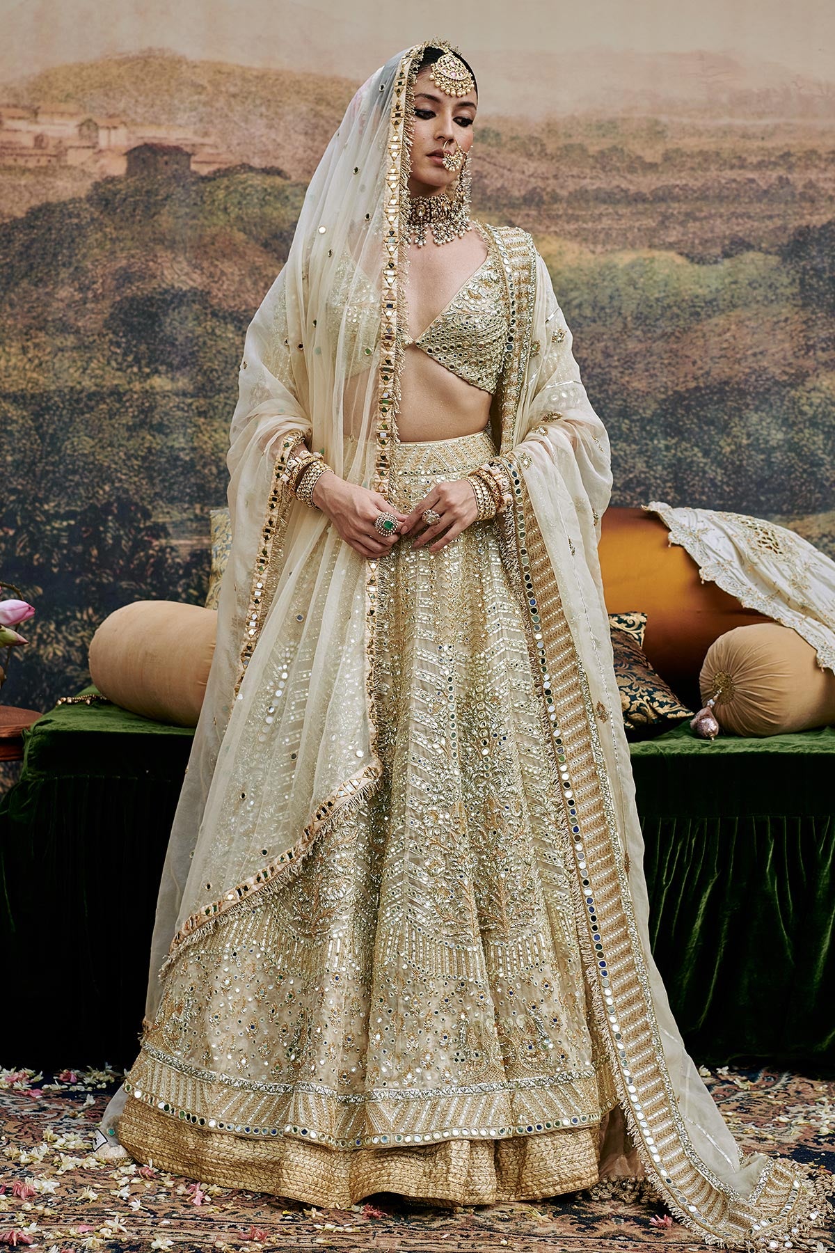 Shvet Afsana Lehenga and Veil