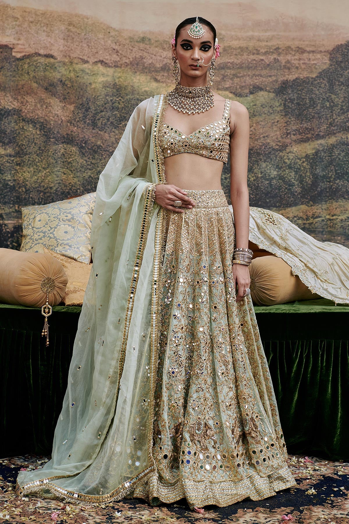 Noor Jahan Lehenga and Veil