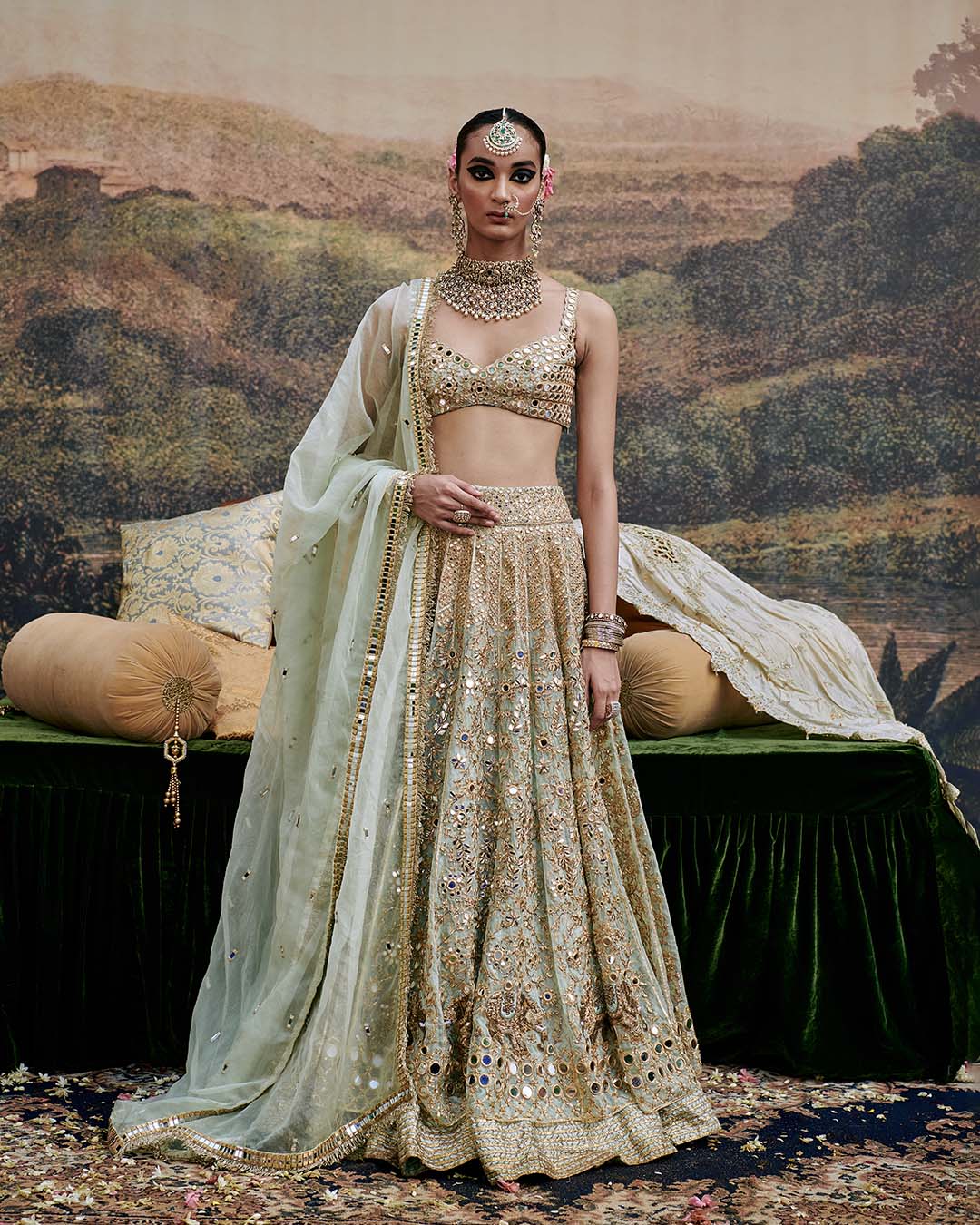Noor Jahan Lehenga and Veil