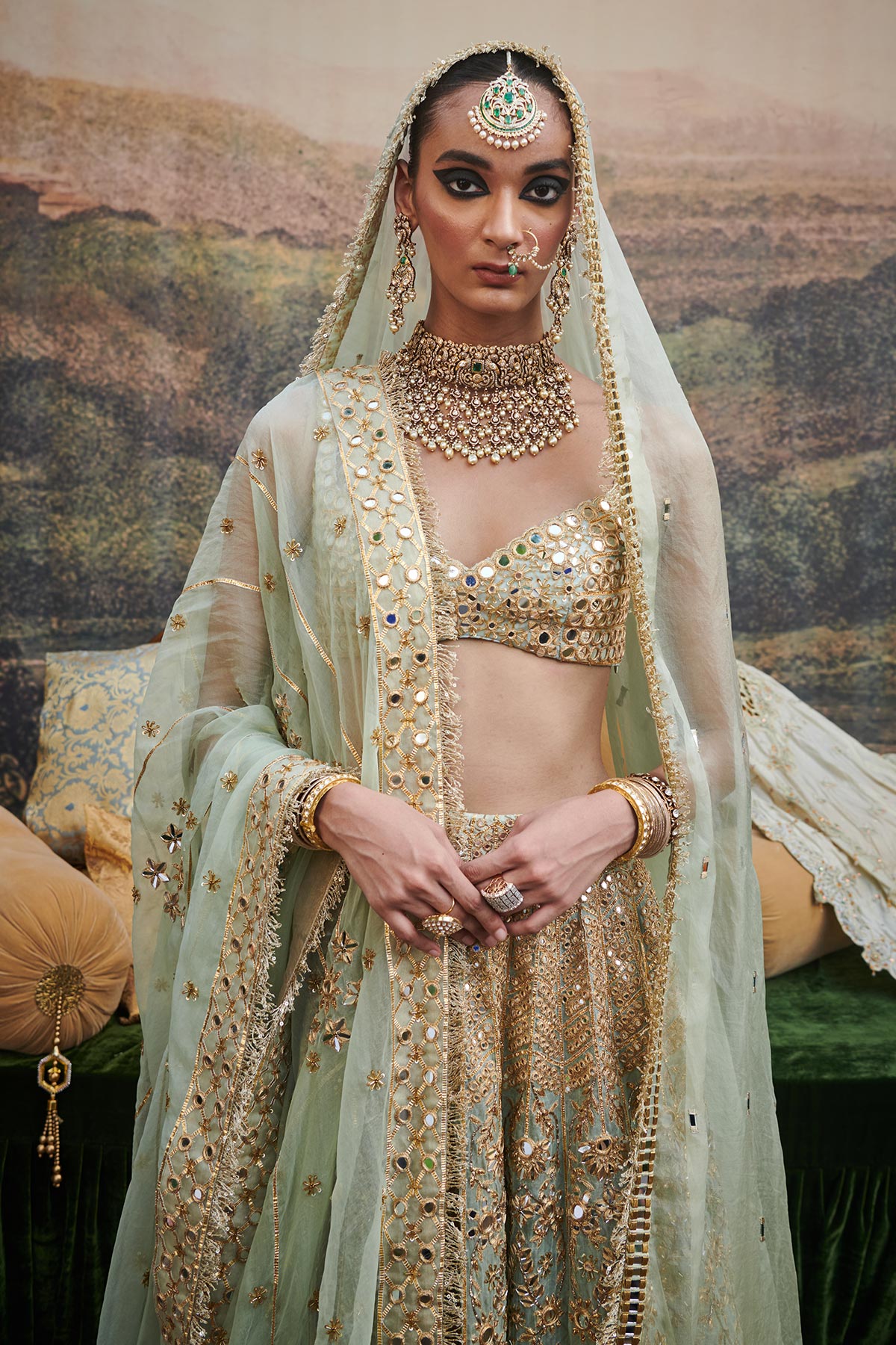 Noor Jahan Lehenga and Veil