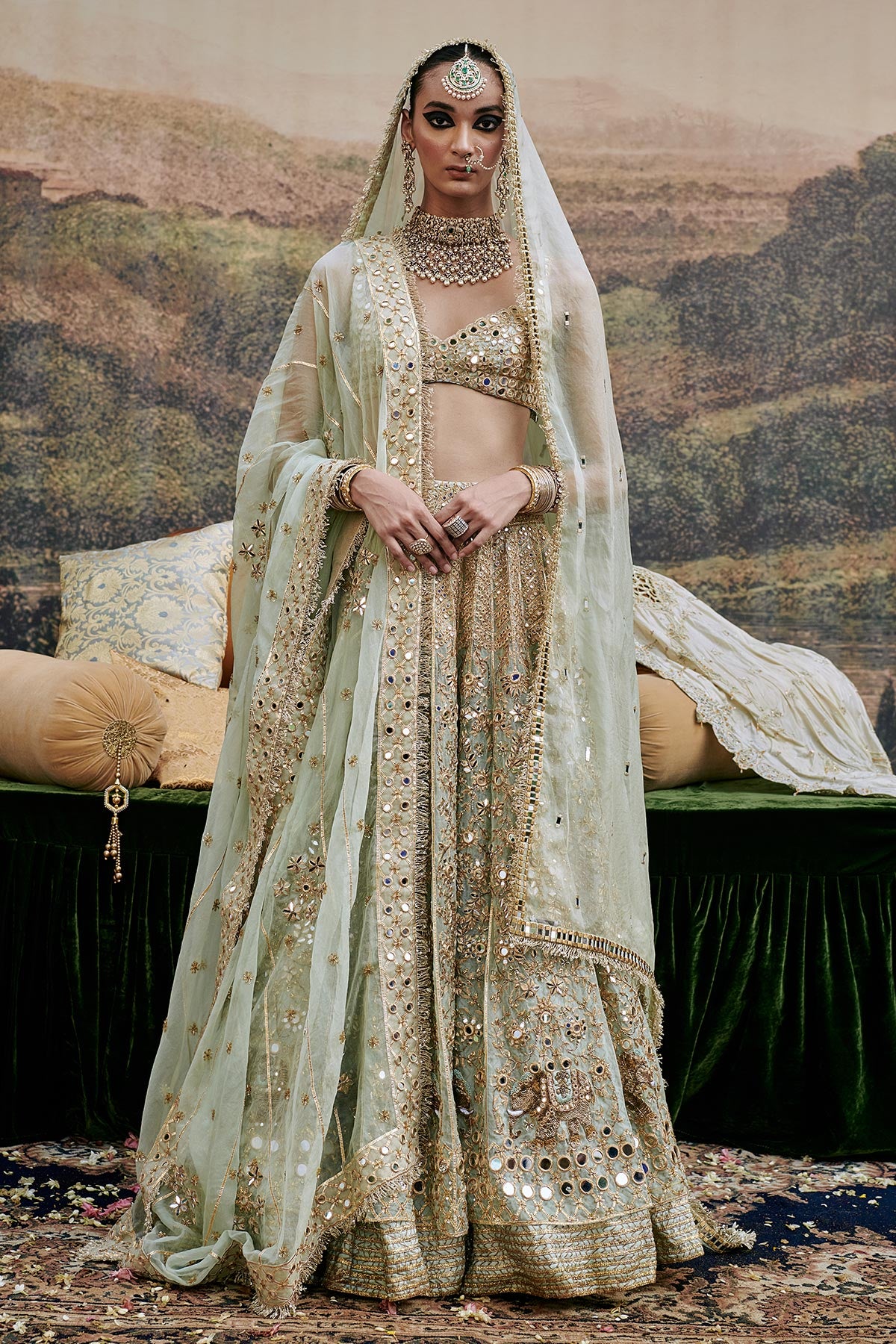 Noor Jahan Lehenga and Veil