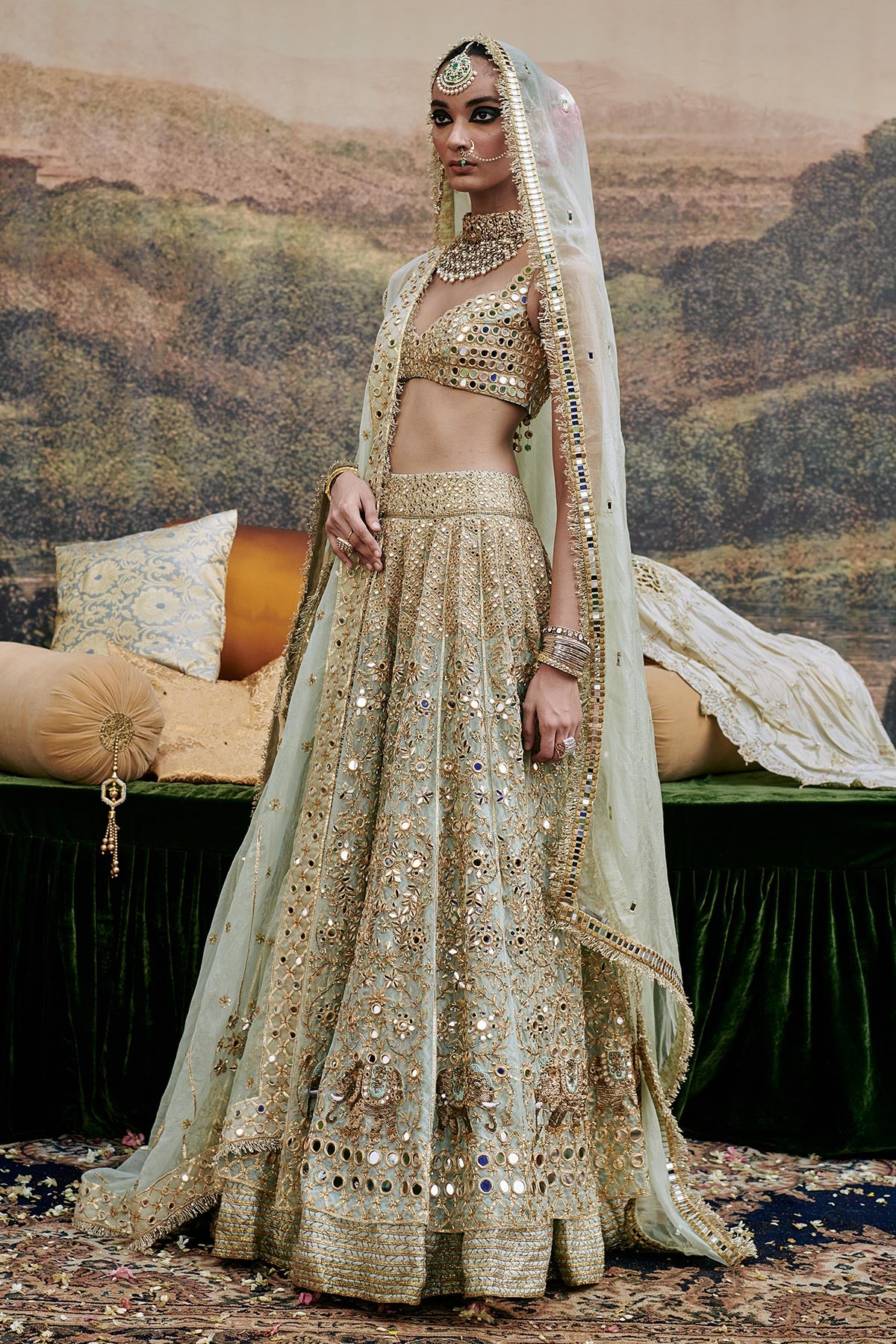 Noor Jahan Lehenga and Veil