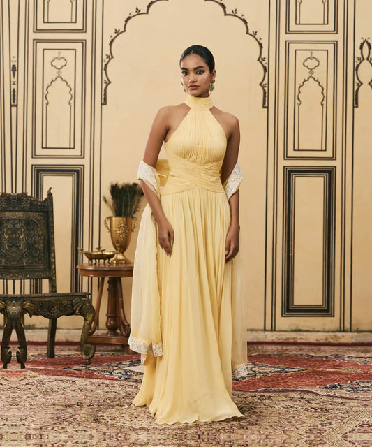 Makhani Georgette Gown Set
