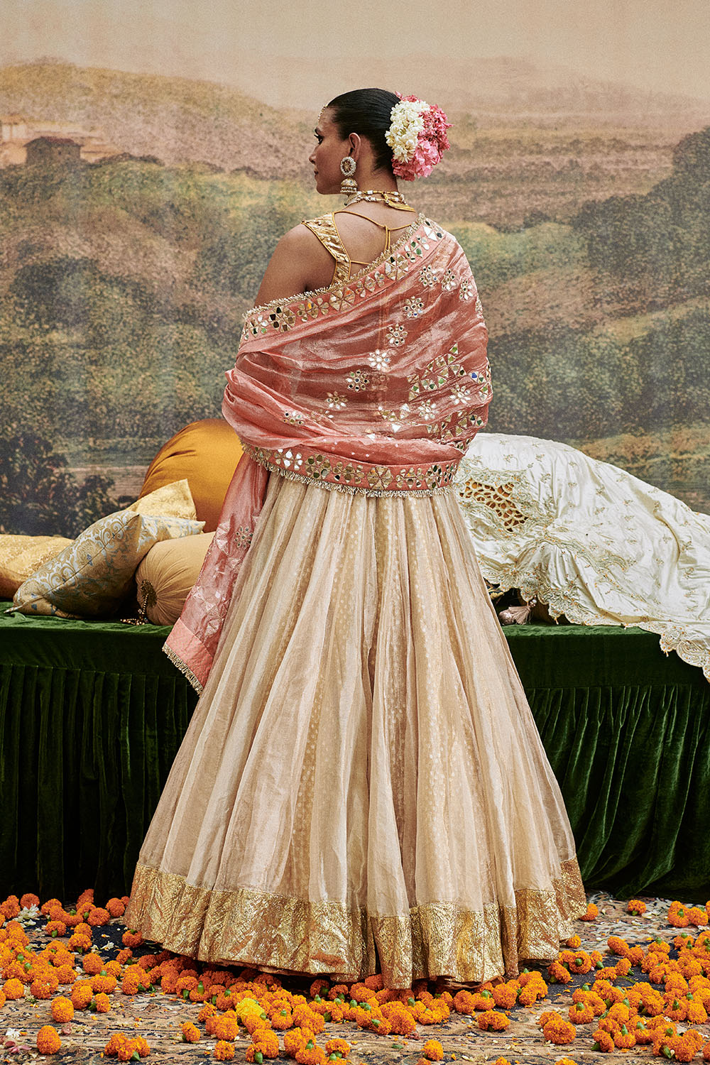 Svet Gulal Lehenga