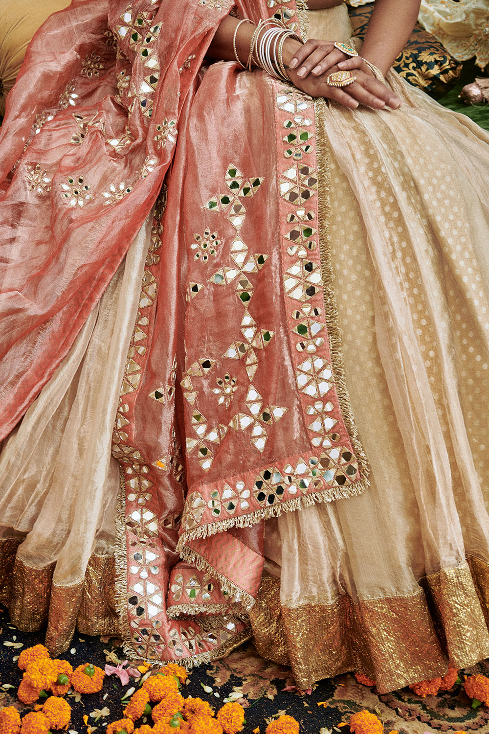 Svet Gulal Lehenga