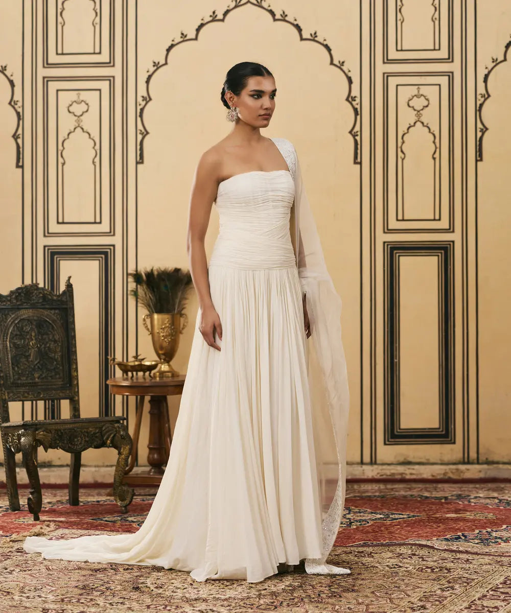 Sheer Georgette Gown Set