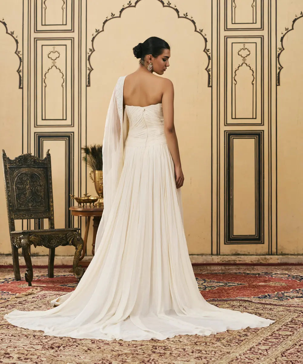 Sheer Georgette Gown Set