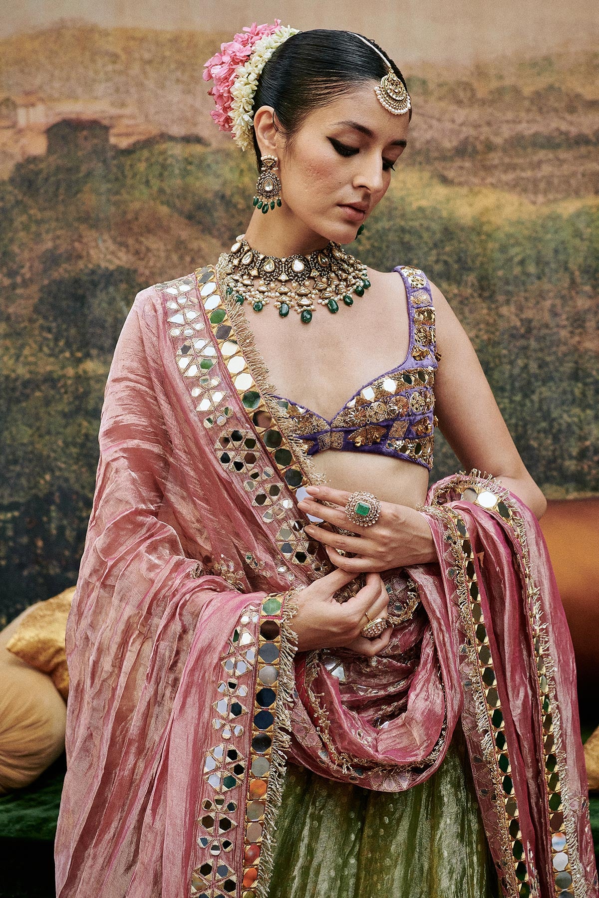 Azal Sheesh Lehenga