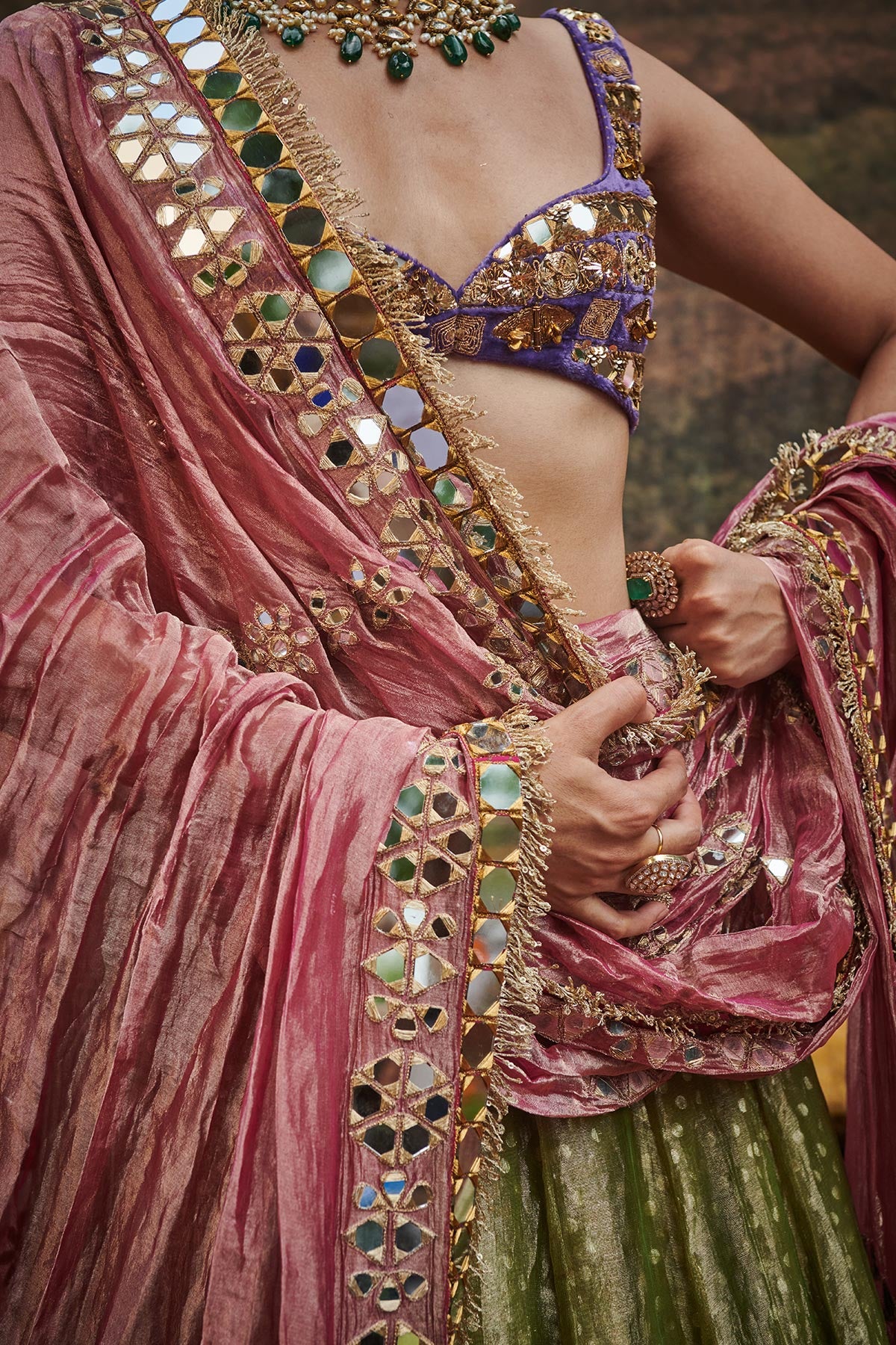 Azal Sheesh Lehenga