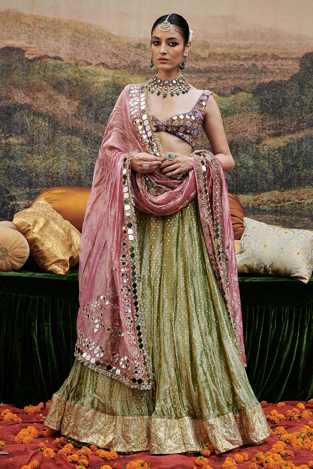 Azal Sheesh Lehenga