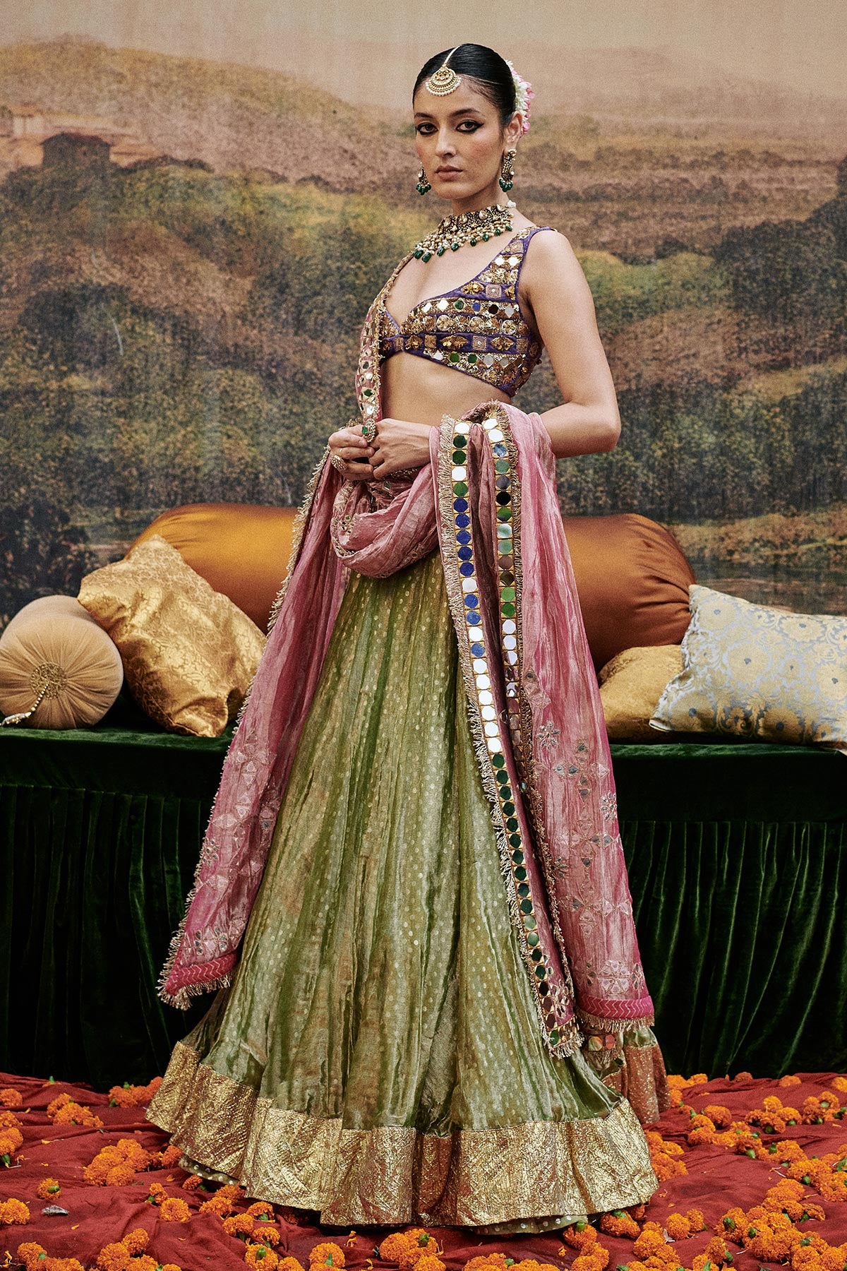 Azal Sheesh Lehenga