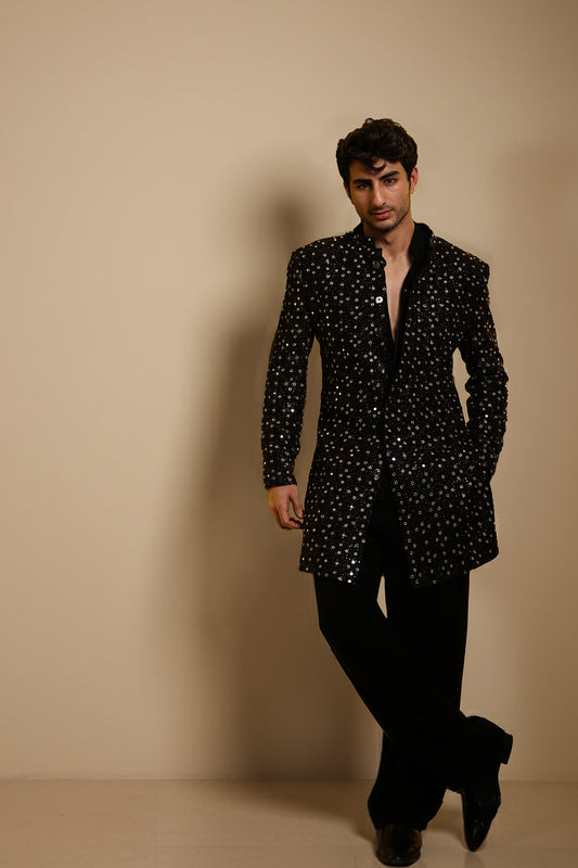 Ibrahim Ali Khan in Parashu Sherwani Set