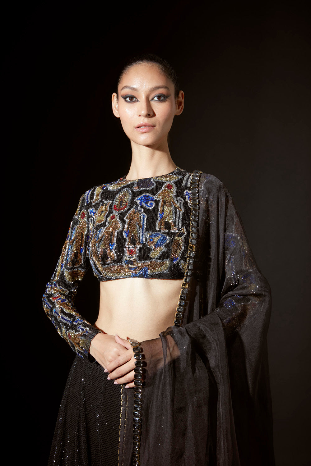 Figurine Flow Lehenga Set