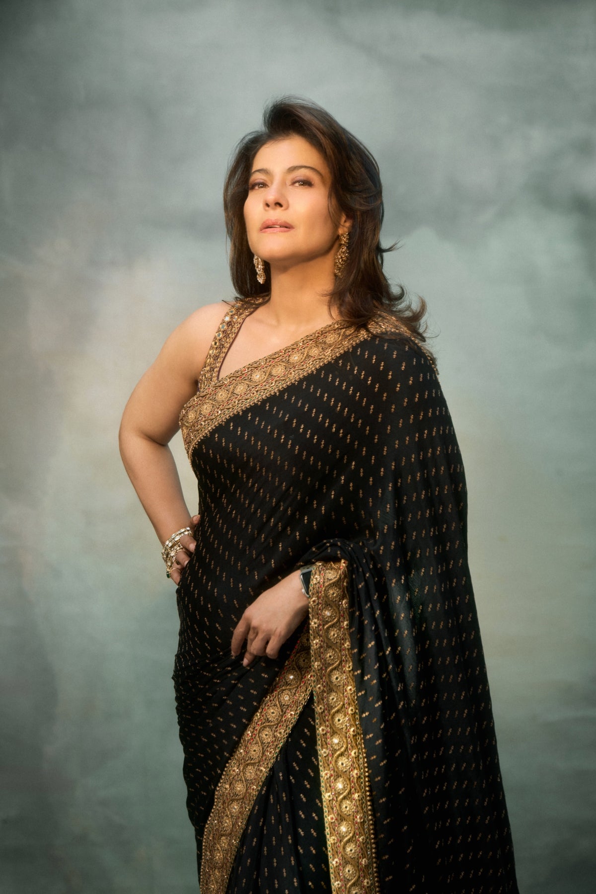 Kajol in Chandini Saree Set