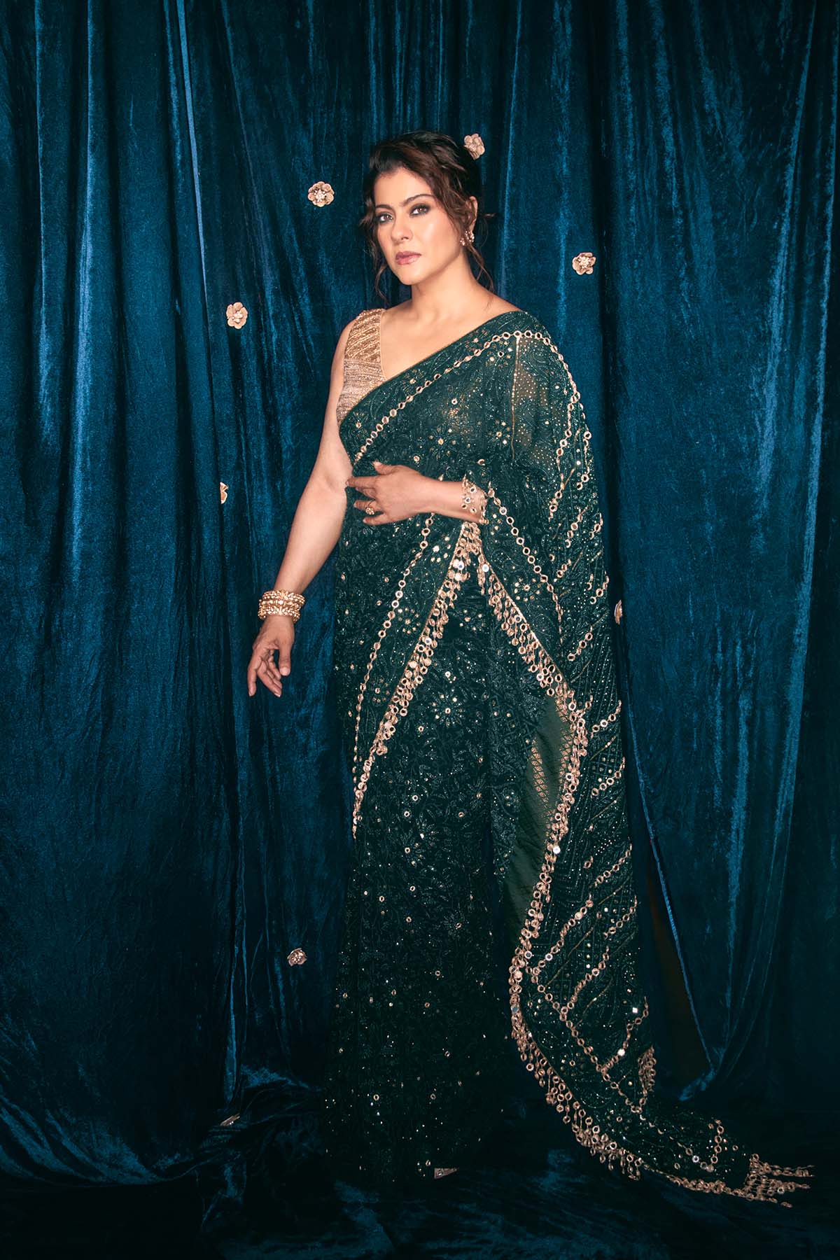 Kajol In Vanamala Saree Set