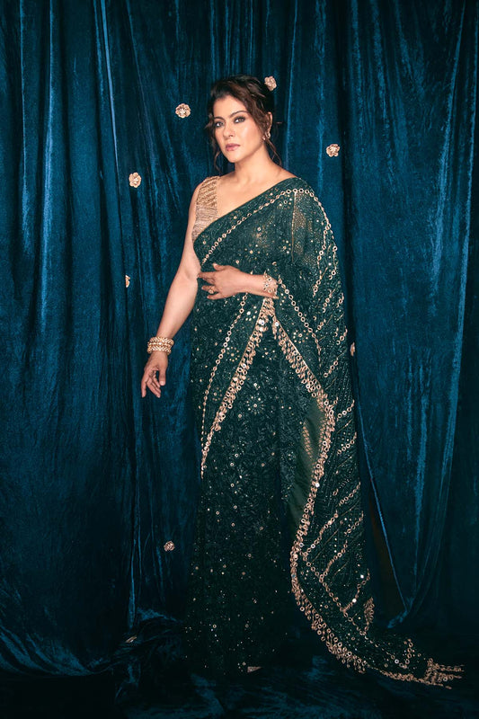 Kajol In Vanamala Saree Set