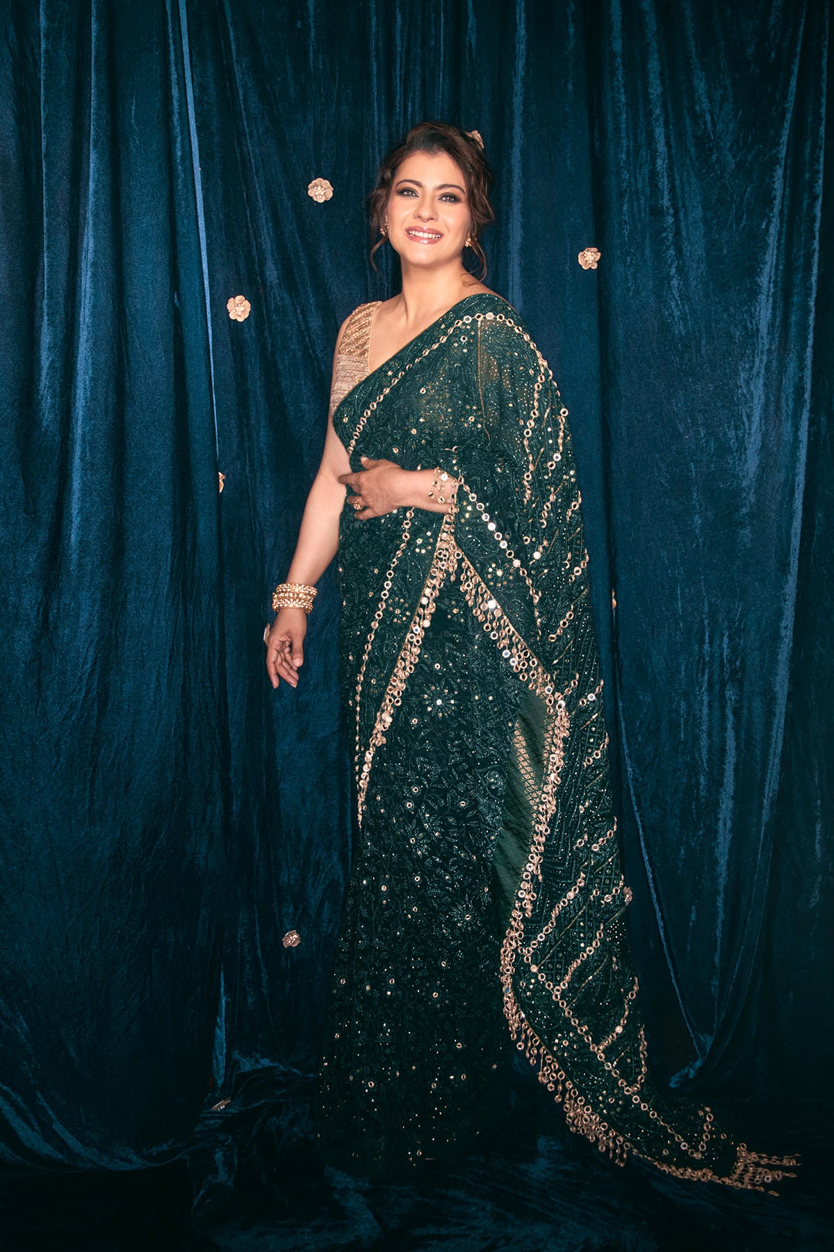 Kajol In Vanamala Saree Set
