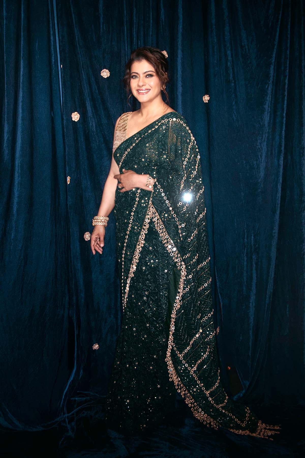 Kajol In Vanamala Saree Set