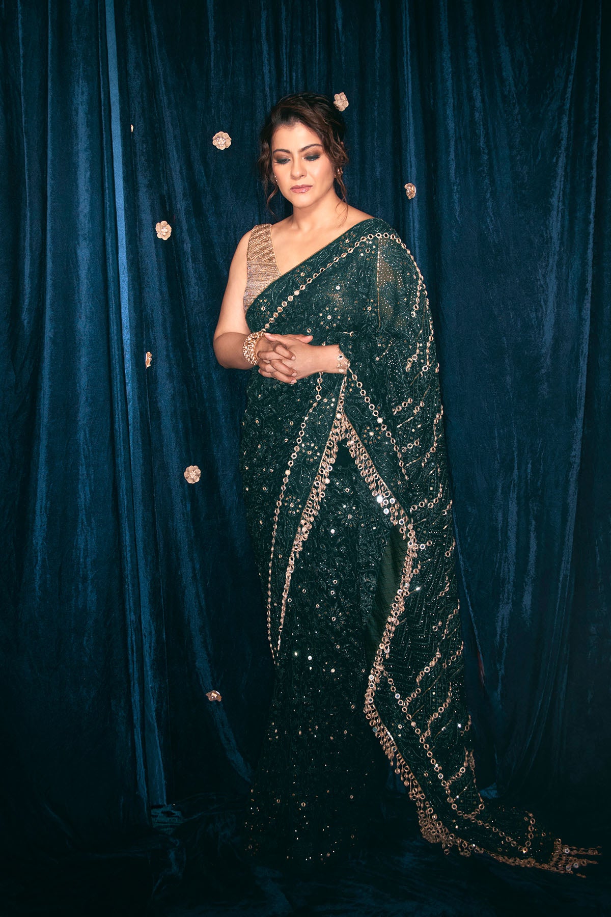 Kajol In Vanamala Saree Set
