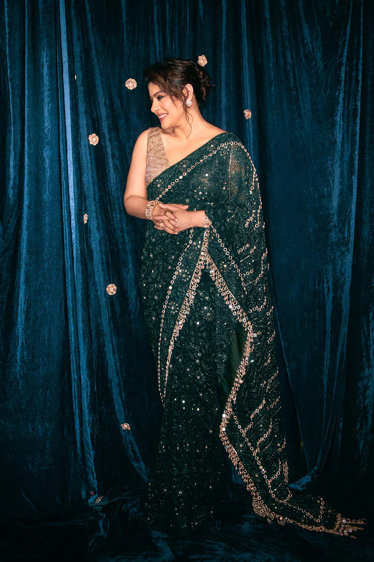 Kajol In Vanamala Saree Set