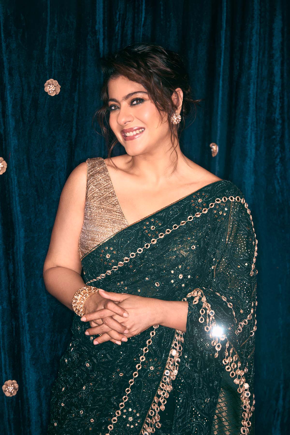Kajol In Vanamala Saree Set