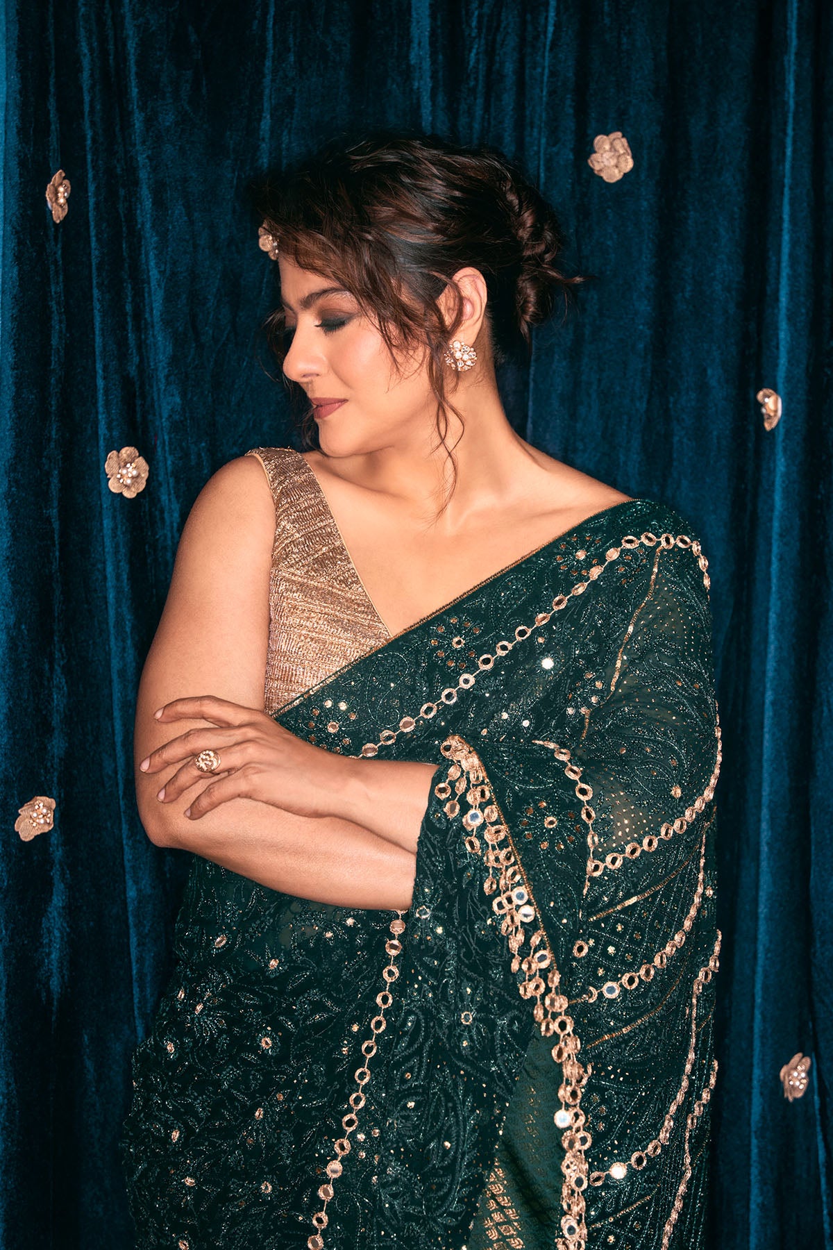 Kajol In Vanamala Saree Set
