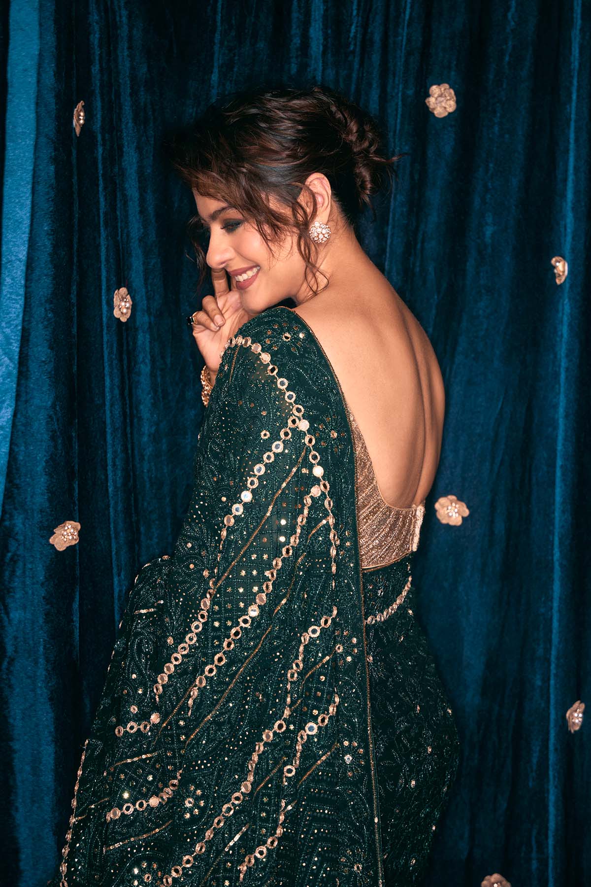 Kajol In Vanamala Saree Set