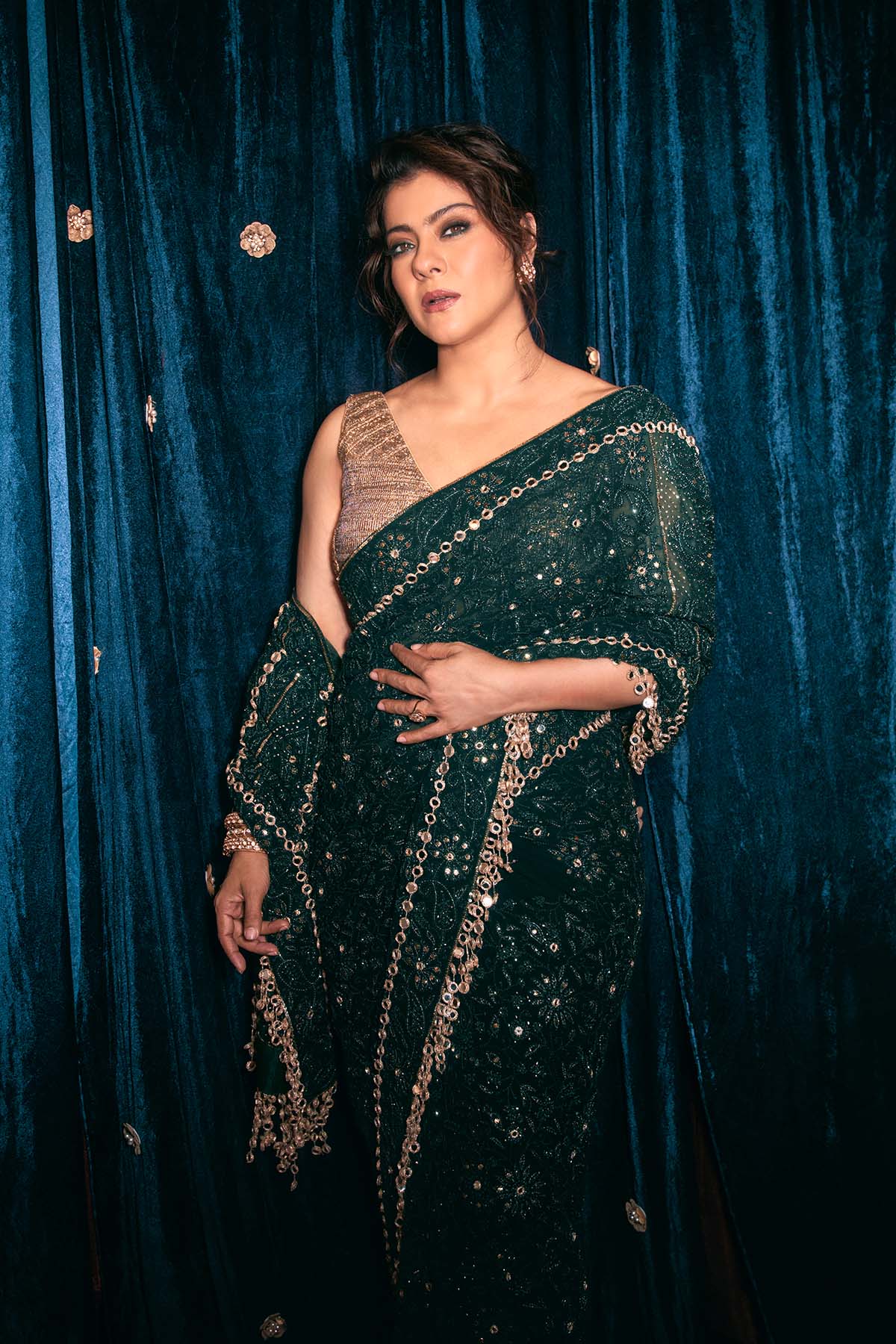 Kajol In Vanamala Saree Set