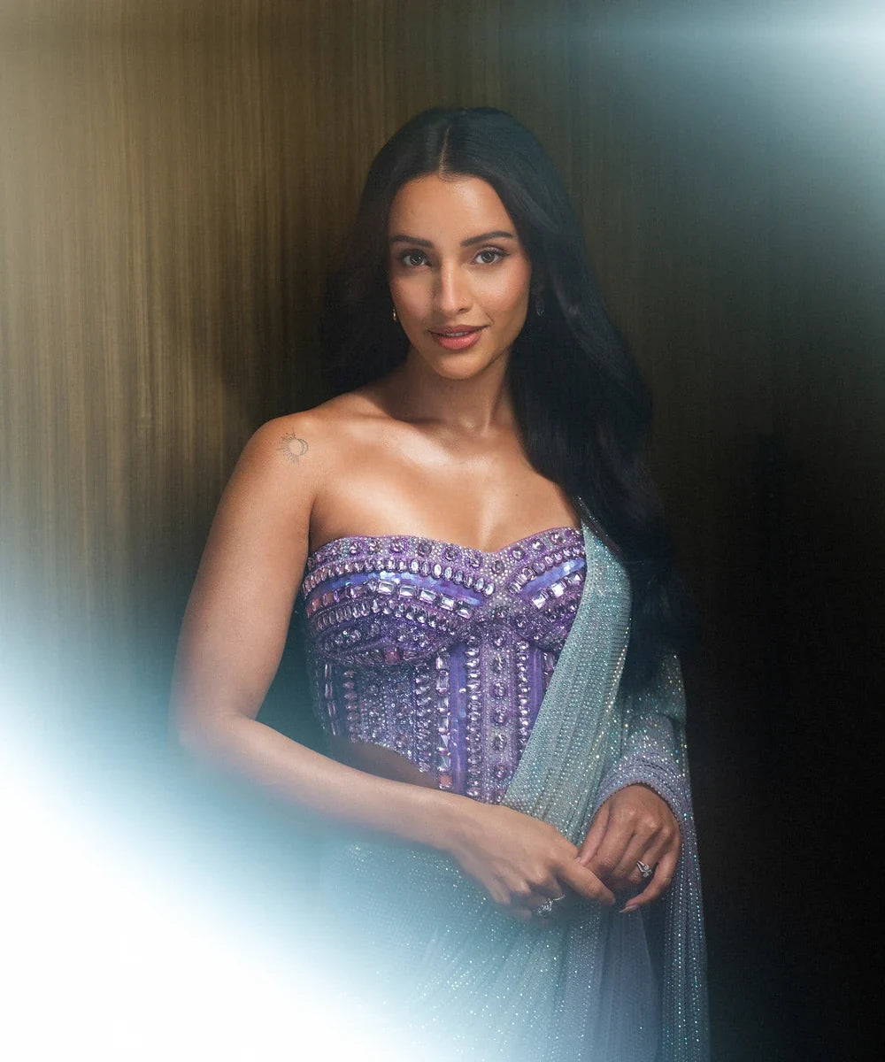 Tripti Dimri in Lilac Lumina Drape Set