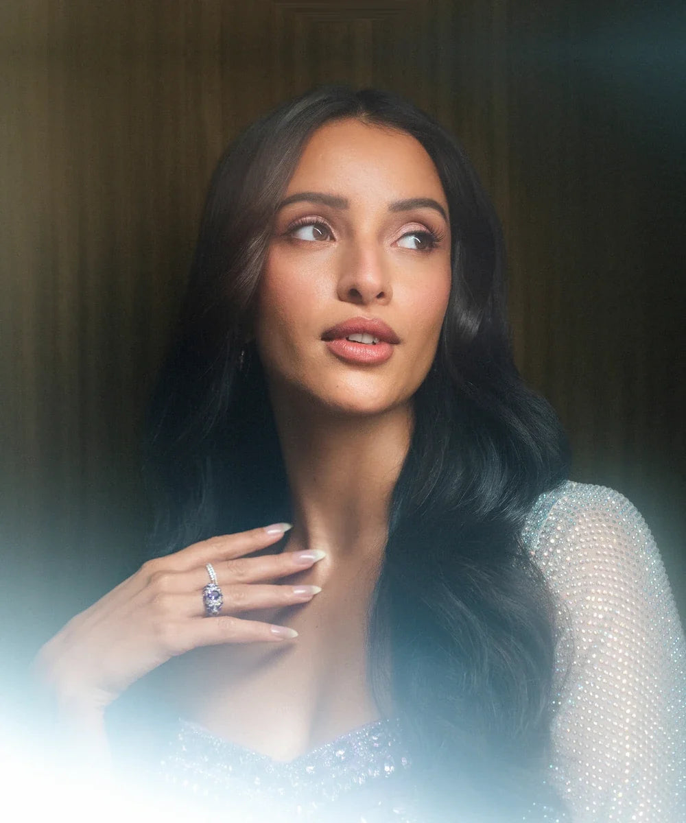 Tripti Dimri in Lilac Lumina Drape Set