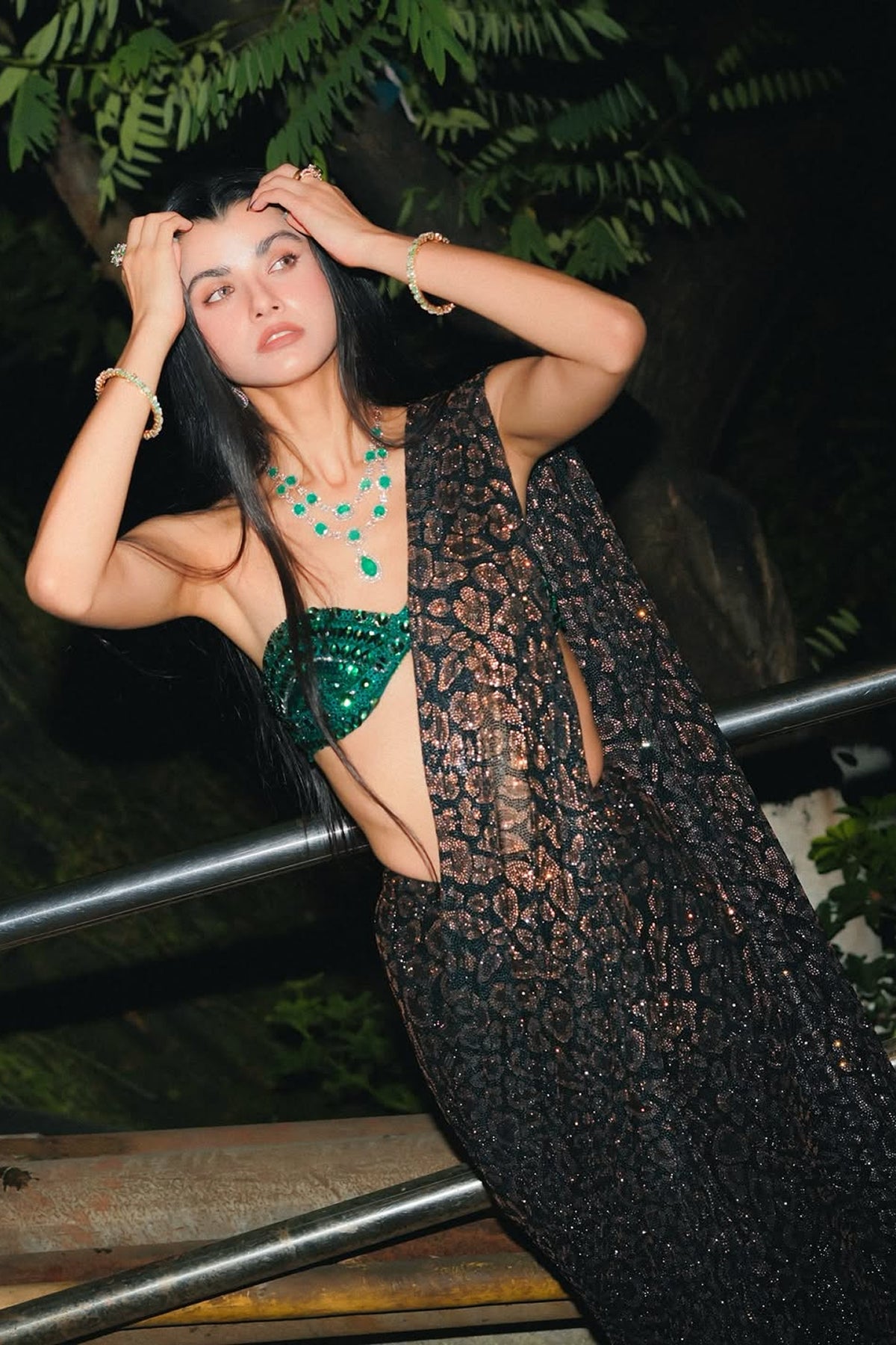 Ayesha kanga in Wild Whisper Saree set