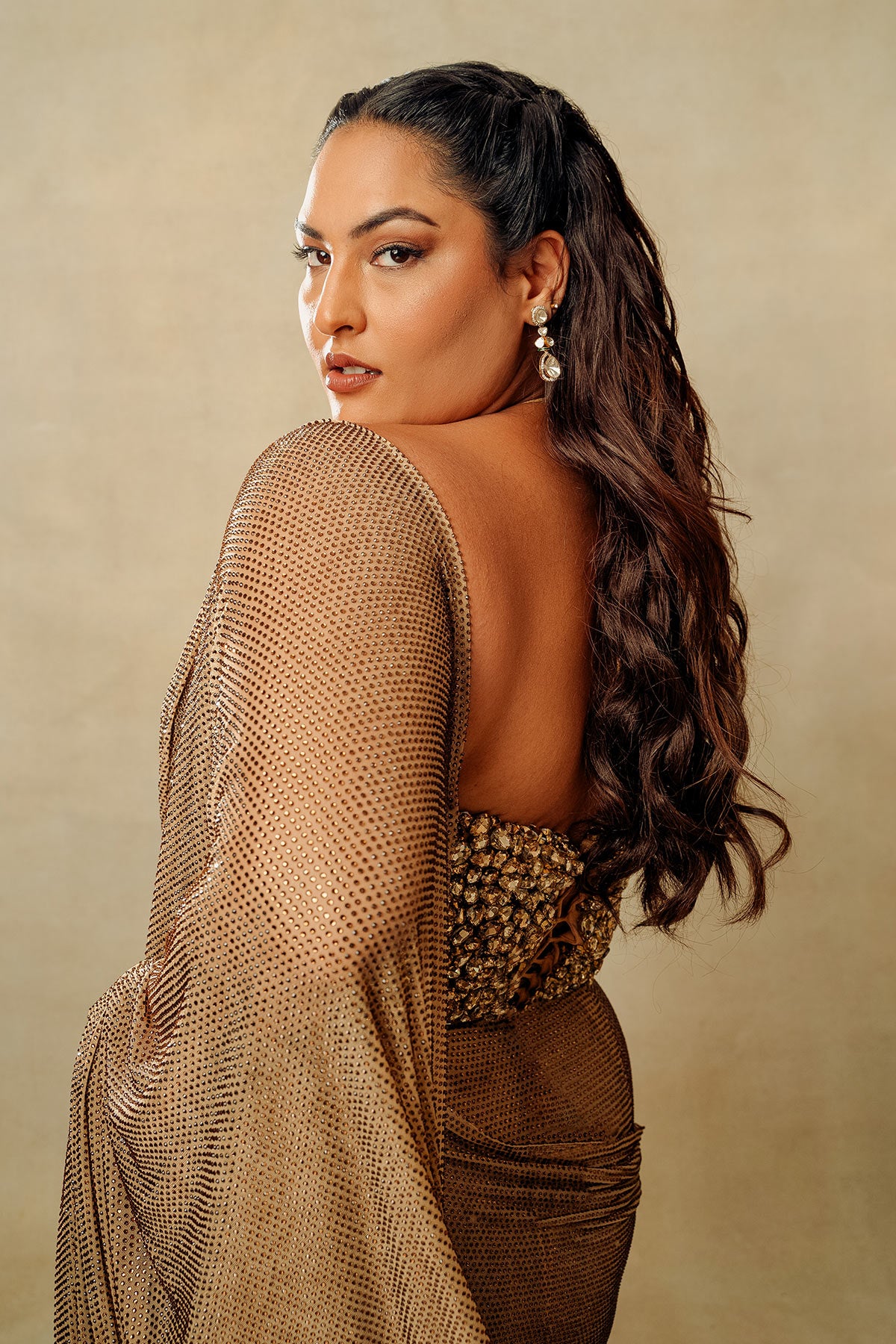 Sakshi Sindhwani in Golden Scarab