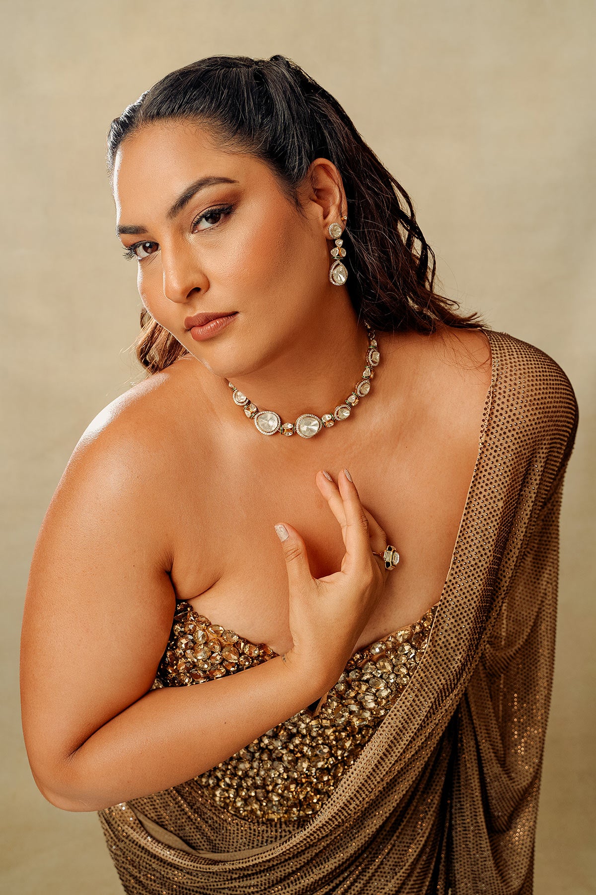 Sakshi Sindhwani in Golden Scarab