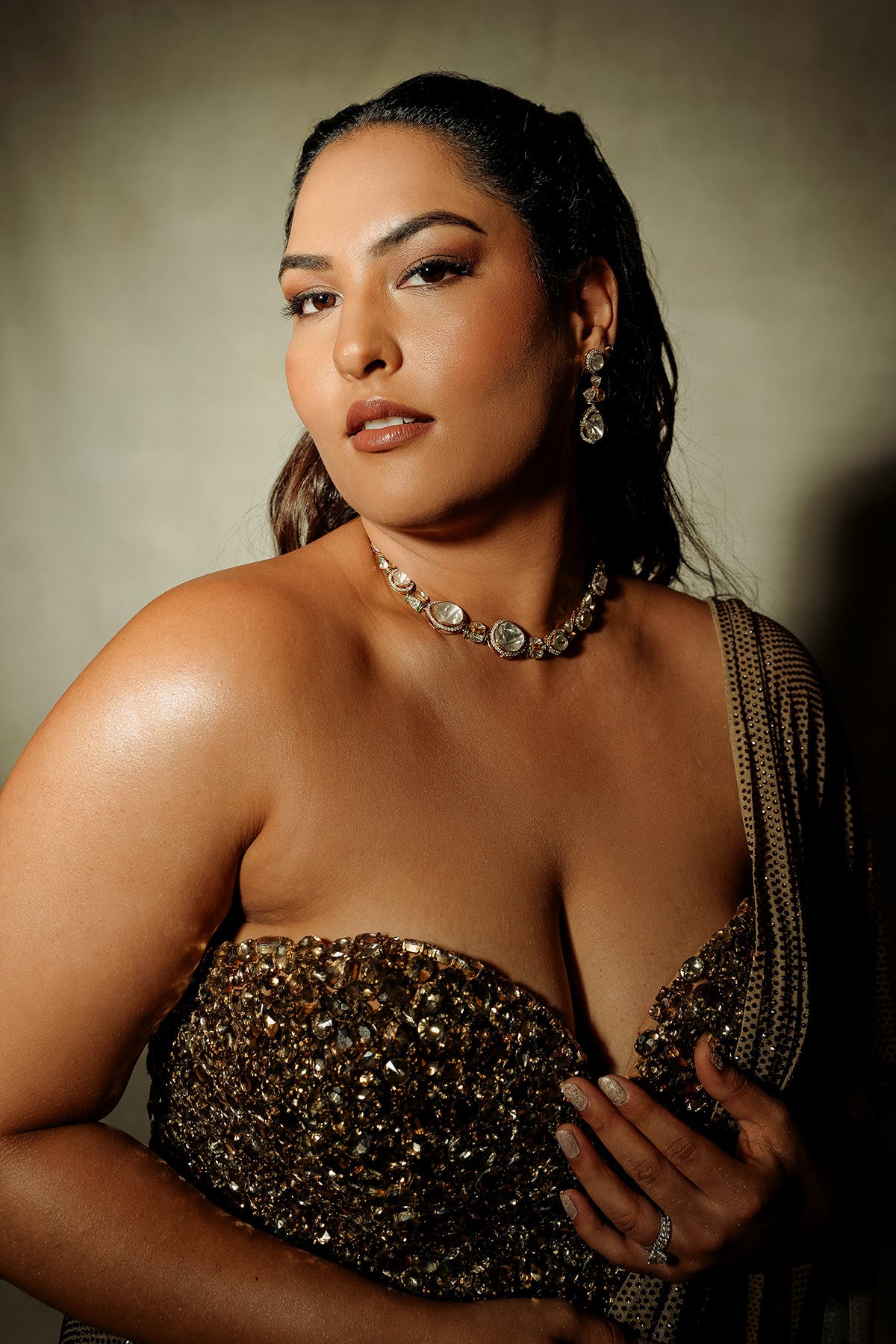 Sakshi Sindhwani in Golden Scarab