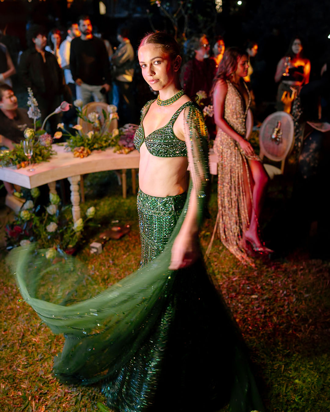 Emerald Élan Lehenga Set