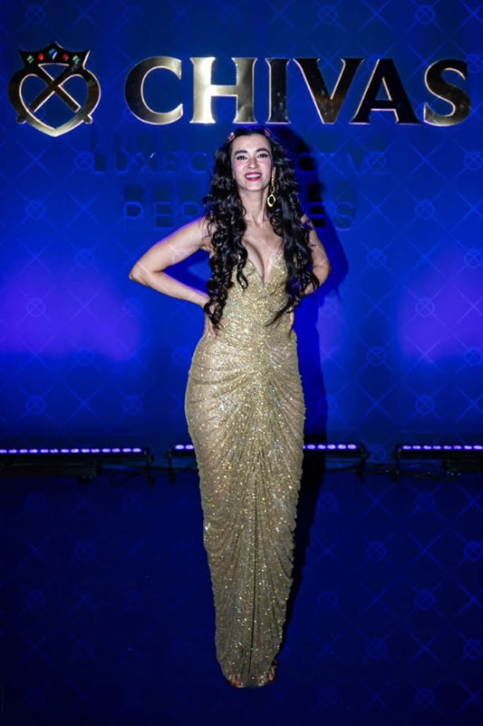 Saba Azad in Raquel Gown