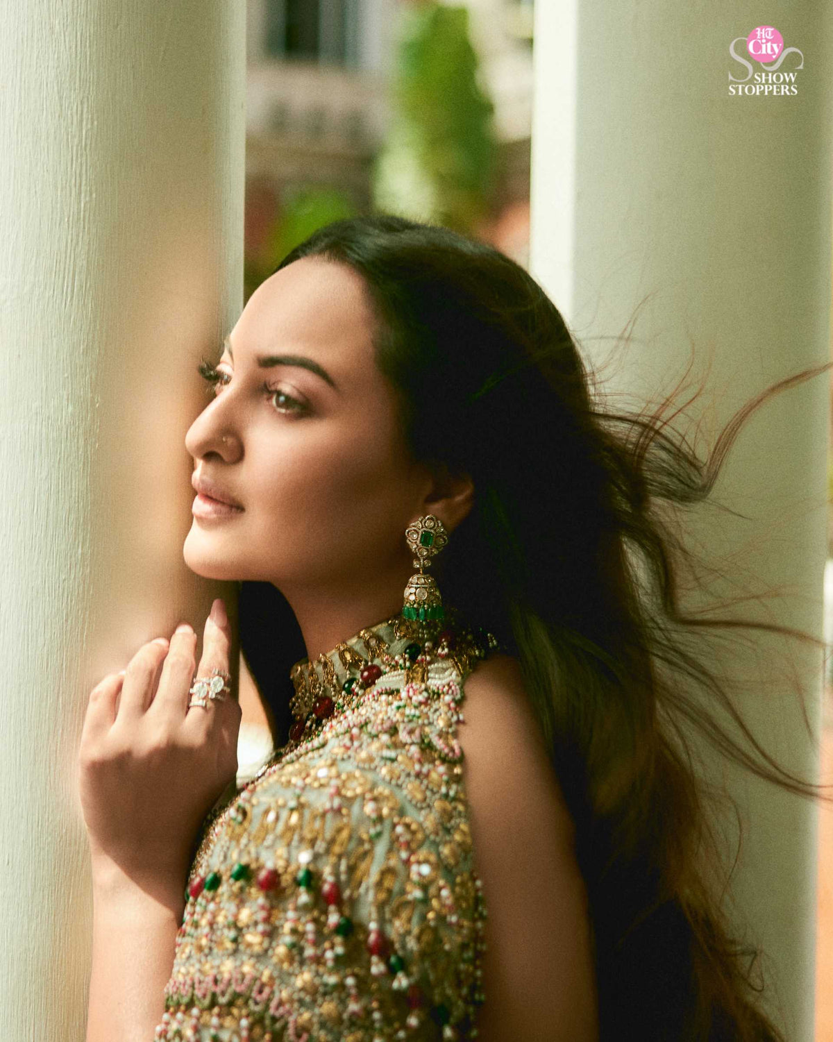 Sonakshi Sinha in Neelambara Saree Set