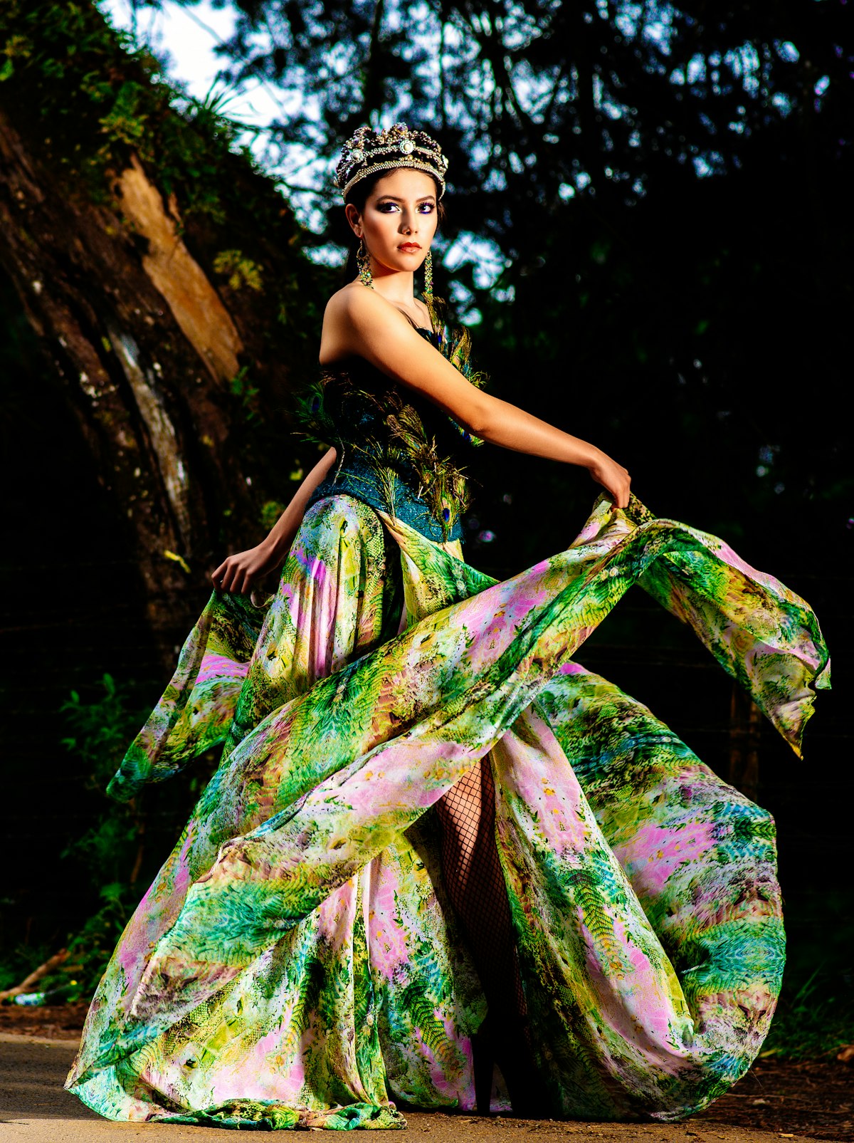 Floral print dress demo